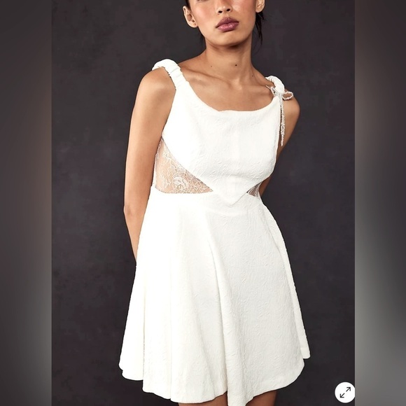 Free People, Brooklyn Mini Dress, XS, White, NWOT - Picture 3 of 12